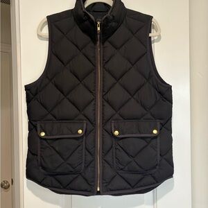 Jcrew riding Black Quilted Vest